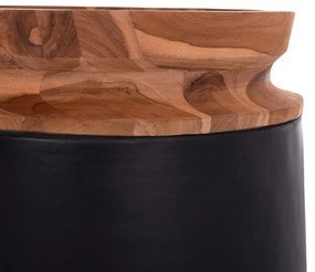 ΔΙΑΚΟΣΜΗΤΙΚΟ ΒΑΖΟ ΔΑΠΕΔΟΥ LINTER HM4662.01L FIBER CEMENT ΜΑΥΡΟ--ΞΥΛΟ ΤΕΑΚ Φ41x47Υεκ.