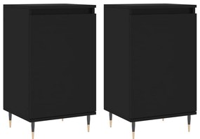 vidaXL Ντουλάπια 2 τεμ. Μαύρα 40 x 35 x 70 εκ. από Επεξεργασμένο Ξύλο