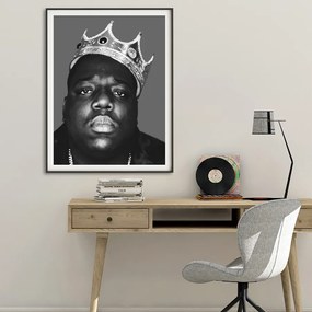 Πόστερ &amp; Κάδρο Notorious B.I.G. MS009 22x31cm Μαύρο Ξύλινο Κάδρο (με πόστερ)