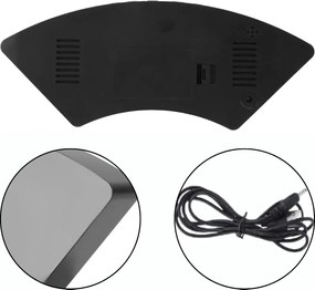 Ψηφιακό Ρολόι-Καθρέπτης με οθόνη LED, Ξυπνητήρι, Θερμόμετρο, Ημερολόγιο