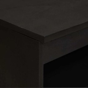vidaXL Πλαϊνό γραφείο Μαύρο 60 x 33 x 75 cm Στερεό ξύλο μάνγκο