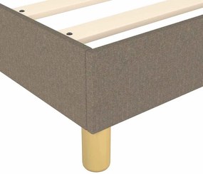 vidaXL Κρεβάτι Boxspring με Στρώμα Taupe 160x200 εκ. Υφασμάτινο