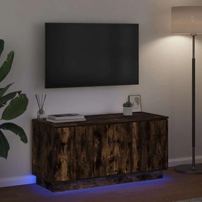 vidaXL Ντουλάπι TV Καπνιστό Δρύς 100 x 38 x 49 εκ. Επεξεργασμένο ξύλο