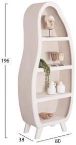 ΡΑΦΙΕΡΑ ΣΕΙΡΑ SANTORINI MDF ΣΕ ΥΠΟΛΕΥΚΟ ΧΡΩΜΑ 80x38x196Υεκ.