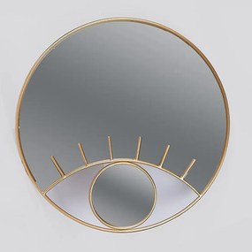 Καθρέπτης Τοίχου 751-11048 70x2,5x70cm Cream Estheti Home Metal,Glass,Mdf