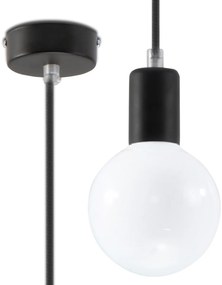 Κρεμαστό φωτιστικό EDISON μαύρο/ατσάλι/1xmax 15W LED