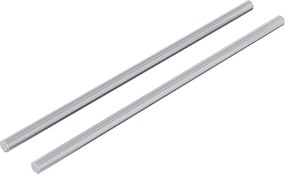 vidaXL Ράβδος Με Σπείρωμα 2 pcs Ασημί 6 x 170 mm Ατσάλι