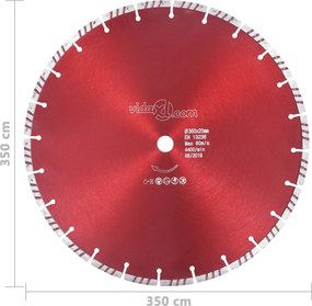 vidaXL Διαμαντόδισκος Κοπής Turbo 350 χιλ. Ατσάλινος