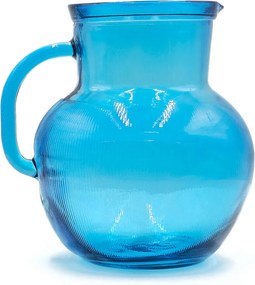 ΚΑΝΆΤΕΣ KANATA GLASS DROPS RIBBED 2,3L AQUA BLUE