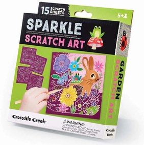 Σετ Ζωγραφικής Sparkle Scratch Art Κήπος BER-3875354 17x17cm Multi Crocodile Creek