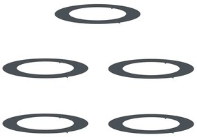vidaXL Flat Tree Ring 5 τεμ. Ανθρακί Ø60/90 εκ. Ατσάλι