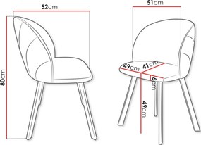 Καρέκλα Κ99-Leuko - 51.00Χ52.00Χ80.00cm