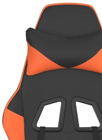 Καρέκλα Gaming Μαύρο/Πορτοκαλί Συνθετικό Δέρμα - Μαύρο