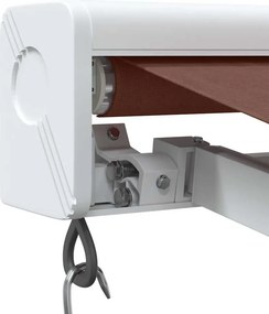 vidaXL Τέντα Πτυσσόμενη Χειροκίνητη Καφέ 350x250 εκ.