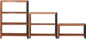 vidaXL Ράφι Βιβλίων 6 επιπέδων 3 τμχ. 80 x 30 x 110 εκ Καφέ