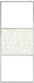 vidaXL Οθόνες ντους Ασημί 100 x 195 cm Γυαλί και Αλουμίνιο