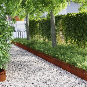 vidaXL Περιγράμματα γκαζόν 30 pcs Σκ rusty 103 x 0,05 x 22 εκ