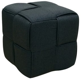 LINE ΣΚΑΜΠΟ BLACK ΥΦΑΣΜΑ 40X40X40εκ. - (40X40X40εκ.), Χρώμα: BLACK - ZITA PLUS