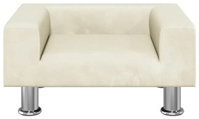 vidaXL Καναπές Παιδικός κρεμ 50 x 40 x 26,5 εκ. από Βελούδο