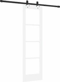 vidaXL Συρόμενη Πόρτα ORKDAL Λευκό και Μαύρο 61 x 198,5 εκ.