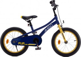 Flip 18 Inch 26.5 cm Boys Coaster Brake Dark Blue/Yellow