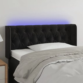 Κεφαλάρι Κρεβατιού LED Μαύρο 93x16x78/88 εκ. Βελούδινο 3123610