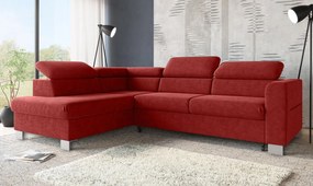 Γωνιακός Καναπές Κρεβάτι Bella Κόκκινο με αποθηκευτικό χώρο 255x193x95cm - Αριστερή Γωνία - TED4589