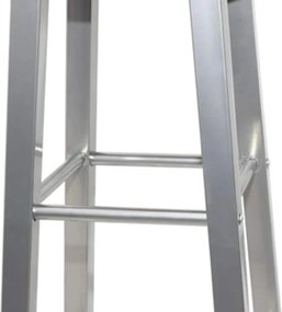 vidaXL Σκαμπό Μπαρ 4 τεμ. Ασημί / Καφέ από MDF