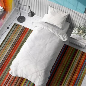 Παπλωματοθήκη Solid 491 White DimCol Υπέρδιπλo 220x240cm 100% Βαμβάκι