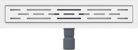 vidaXL Εκροή ντους με σχέδιο γραμμής Ασημί 60 cm Ανοξείδωτο Ατσάλι 304
