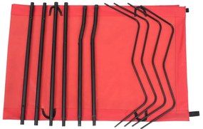 vidaXL Κρεβάτια Κάμπινγκ 2τεμ Κόκκινα 180x60x19εκ Ύφασ. Oxford/Ατσάλι