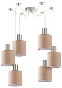 Φωτιστικό Οροφής Adept Tube 77-8429 6xE27 60W Nickel-Brown  Homelighting