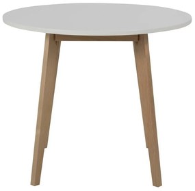 Τραπέζι Oakland 181, Άσπρο, Ελαφριά δρυς, 76cm, 15 kg, Ινοσανίδες μέσης πυκνότητας, Ξύλο, Ξύλο: Σημύδα | Epipla1.gr