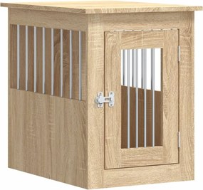 vidaXL Κλουβί Σκύλου Sonoma Δρυς 45 x 62 x 59 εκ. Επεξεργ. Ξύλο