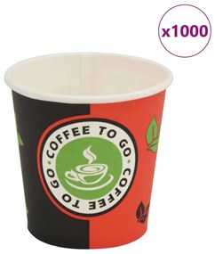 vidaXL Ποτήρια Καφέ μιας Χρήσης 1000 τεμ. 120 ml (4 oz) Χάρτινα