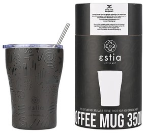 ESTIA ΘΕΡΜΟΣ COFFEE MUG SAVE THE AEGEAN 350ml NOIR ECHO 01-22891