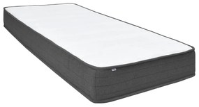 Κρεβάτι Boxspring Σκούρο Γκρι 100 x 200 εκ. Υφασμάτινο - Γκρι