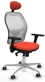 Καρέκλα γραφείου με κεφαλάρι Piqueras y Crespo 3D086G1 Σκούρο Πορτοκαλί