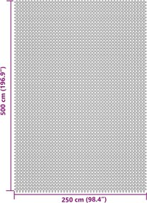 vidaXL Χαλί Σκηνής Κρεμ 5x2,5 μ.