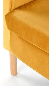 CLUBBY 2 leisure armchair mustard / natural DIOMMI V-PL-CLUBBY_2-FOT-MUSZTARDOWY