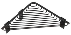 KARAG RETI Γωνιακό καλάθι σχαρωτό μαύρο ματ 21x21cm
