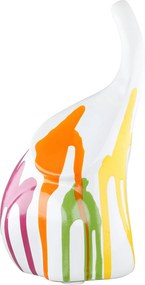 Φιγούρα Ελέφαντας 'Colori' Κεραμικό Πολύχρωμο/Λευκό 8x11.5x19cm