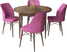 Dining Table &amp; Chairs Set (5 Pieces) Rox - Baroque, Purple Baroque
Purple