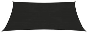 vidaXL Πανί Σκίασης Μαύρο 3,5 x 4,5 μ. από HDPE 160 γρ./μ²