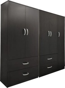 Ντουλάπα πεντάφυλλη Athos pakoworld wenge 170x42x180εκ