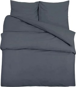 vidaXL Σετ Παπλωματοθήκης Ανθρακί 200x220 εκ. Βαμβακερό
