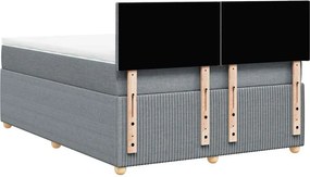 vidaXL Κρεβάτι Boxspring με Στρώμα Αν. Πράσινο 160x200εκ Υφασμάτινο