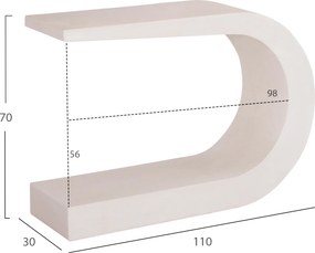 ΚΟΝΣΟΛΑ ΣΕΙΡΑ SANTORINI HM18049 MDF ΣΕ ΥΠΟΛΕΥΚΟ ΧΡΩΜΑ 110x30x70Υεκ.