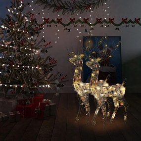 vidaXL Χριστουγεννιάτικοι Τάρανδοι 2 τεμ. Πολύχρωμοι 120 εκ. Ακρυλικό