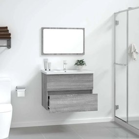 vidaXL Σετ Επίπλων Μπάνιου 2 Τεμαχίων Γκρι sonoma από Τεχν. Ξύλο